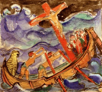 Crusaders in the Storm by Franz Marc